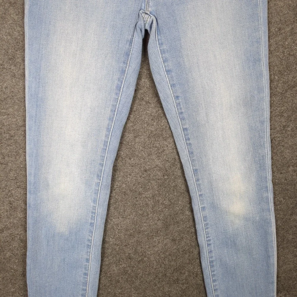 J.Crew Womens High Rise Skinny‎ Jeans Light Wash Button Fly Size 25 Blue Denim